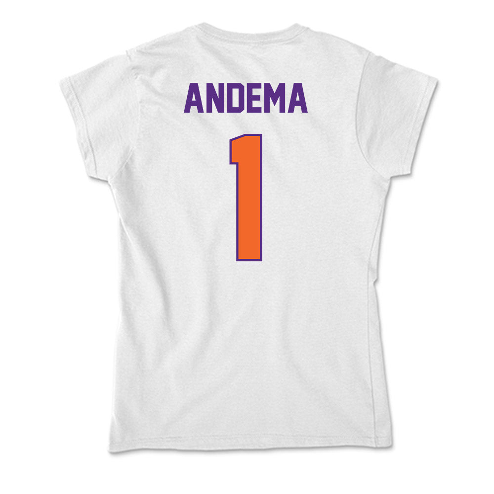 Clemson - NCAA Men's Soccer : Joseph Andema - Soft Style Women’s T-Shirt-1