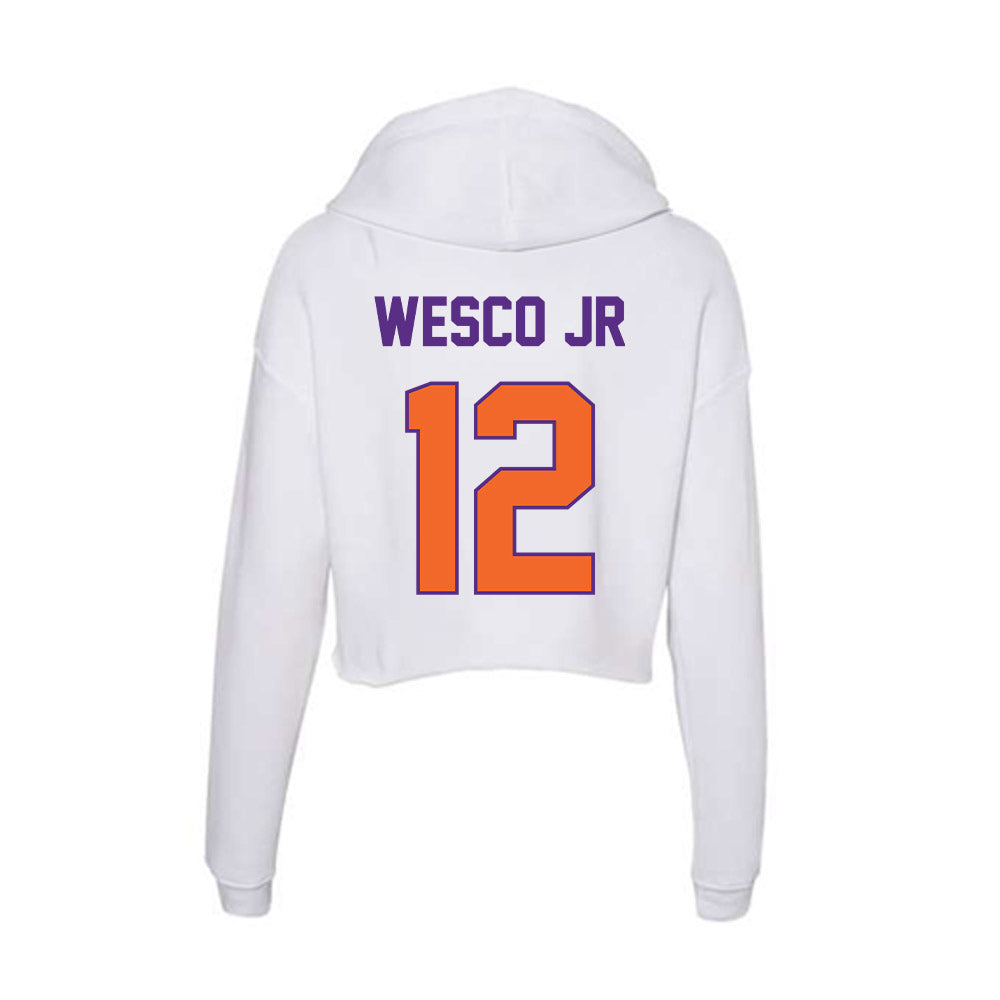 Clemson - NCAA Football : Bryant Wesco Jr - Women's Crop Fleece Hoodie-1