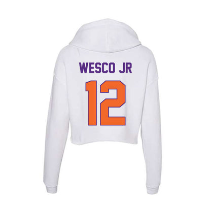 Clemson - NCAA Football : Bryant Wesco Jr - Women's Crop Fleece Hoodie-1