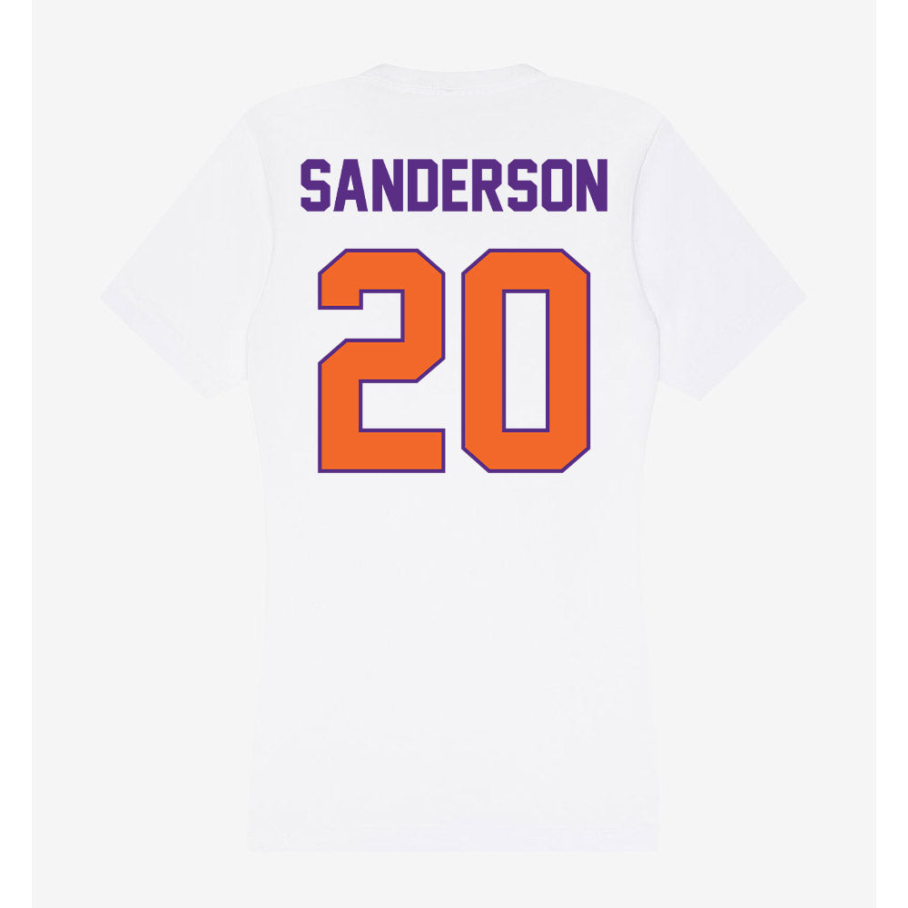 Clemson - NCAA Football : Clark Sanderson - Women's V-Neck T-Shirt-1