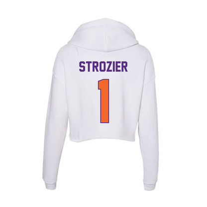 Clemson - NCAA Football : Branden Strozier - Women's Crop Fleece Hoodie-1