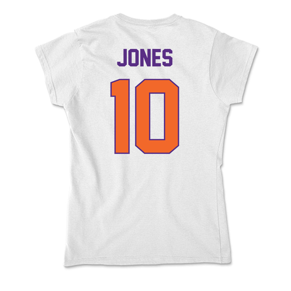 Clemson - NCAA Men's Basketball : Del Jones - Soft Style Women’s T-Shirt-1