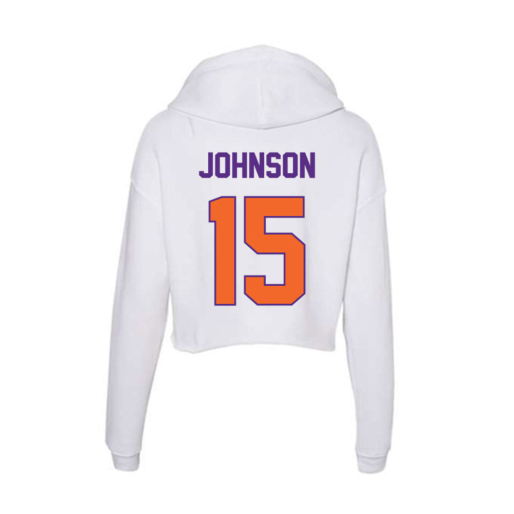 Clemson - NCAA Women's Soccer : Ella Johnson - Women's Crop Fleece Hoodie-1