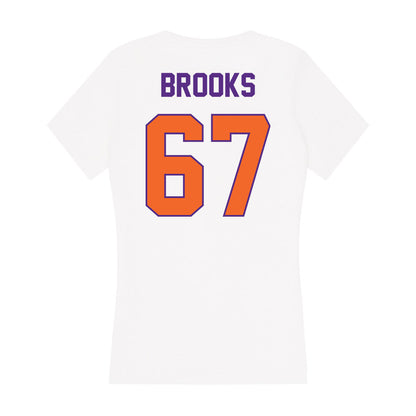 Clemson - NCAA Football : Nathan Brooks - Women's V-Neck T-Shirt-1