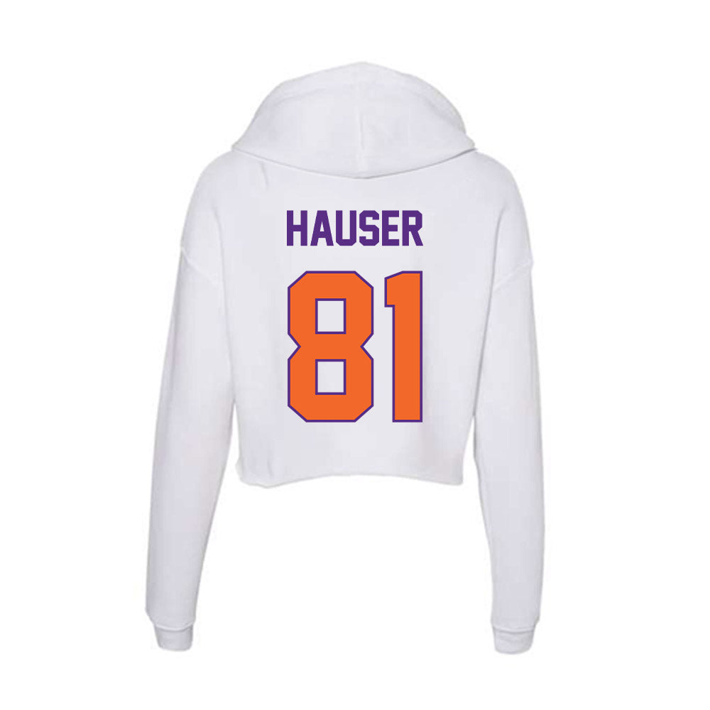 Clemson - NCAA Football : Nolan Hauser - Women's Crop Fleece Hoodie-1
