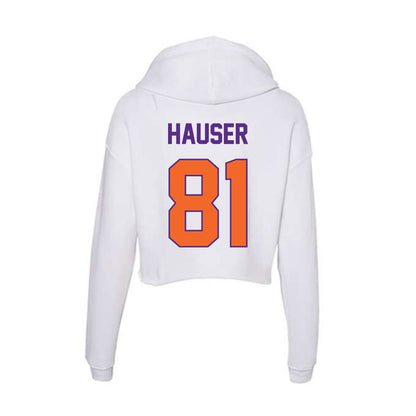 Clemson - NCAA Football : Nolan Hauser - Women's Crop Fleece Hoodie-1
