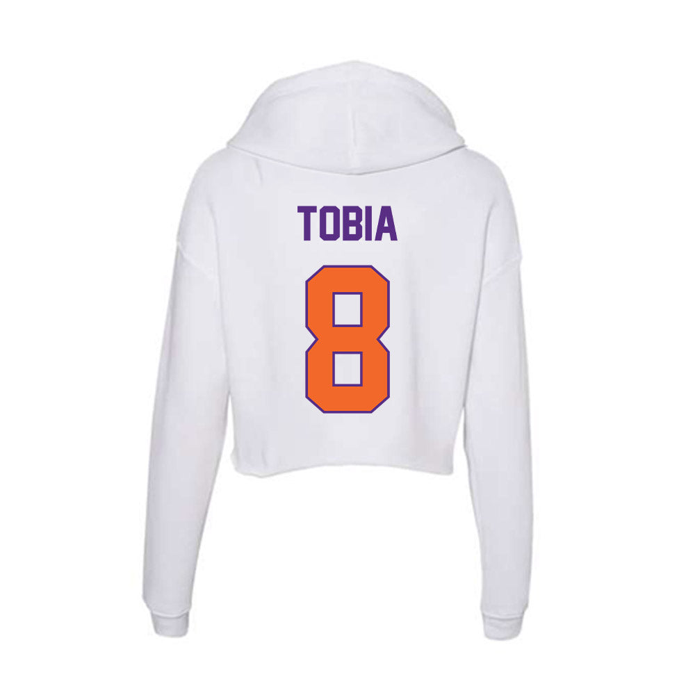 Clemson - NCAA Women's Soccer : Jenna Tobia - Women's Crop Fleece Hoodie-1