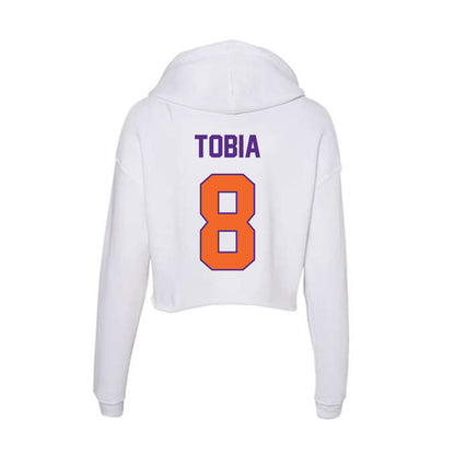 Clemson - NCAA Women's Soccer : Jenna Tobia - Women's Crop Fleece Hoodie-1