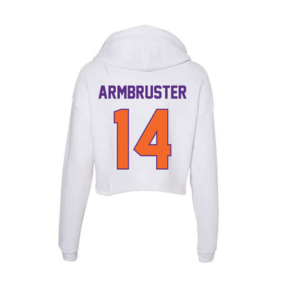 Clemson - NCAA Women's Volleyball : Audrey Armbruster - Women's Crop Fleece Hoodie-1