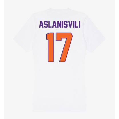 Clemson - NCAA Women's Tennis : Artemis Aslanisvili - Women's V-Neck T-Shirt-1