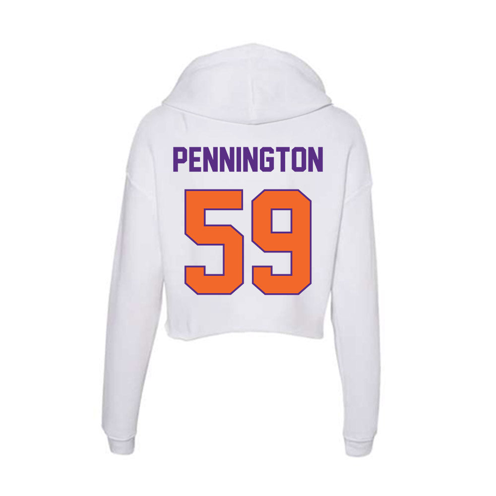 Clemson - NCAA Football : Dietrick Pennington - Women's Crop Fleece Hoodie-1