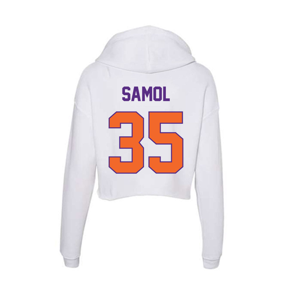 Clemson - NCAA Baseball : Noah Samol - Women's Crop Fleece Hoodie-1