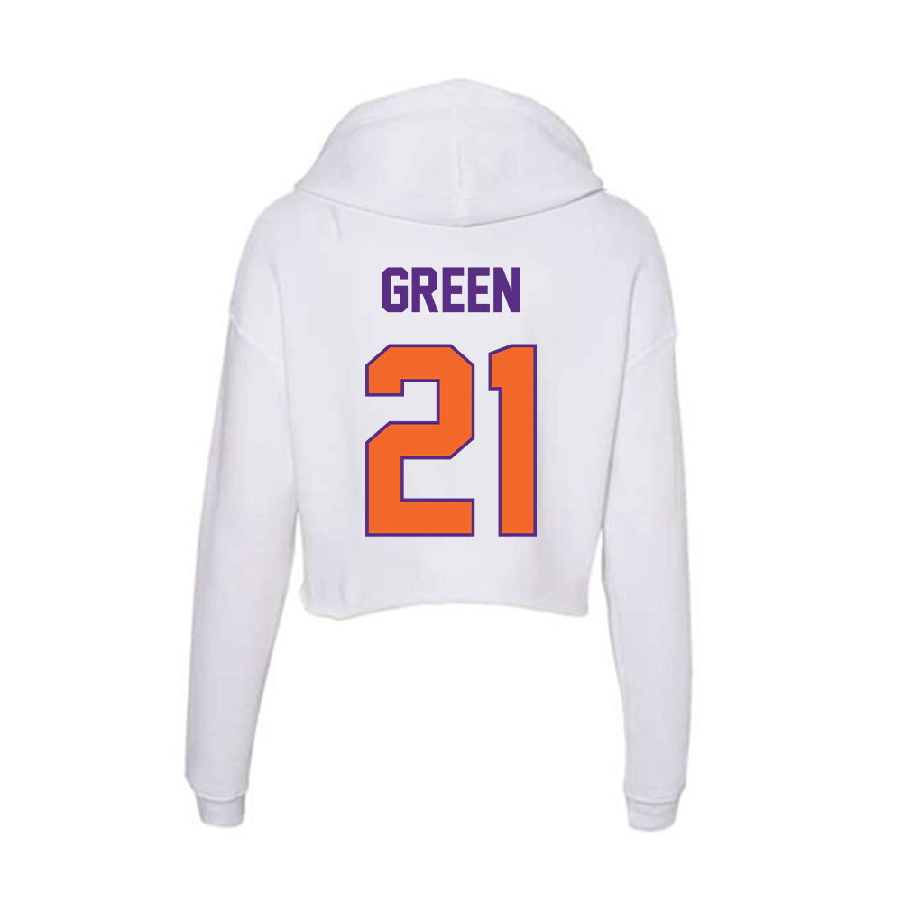 Clemson - NCAA Football : Jarvis Green - Women's Crop Fleece Hoodie-1