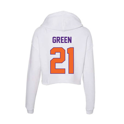 Clemson - NCAA Football : Jarvis Green - Women's Crop Fleece Hoodie-1