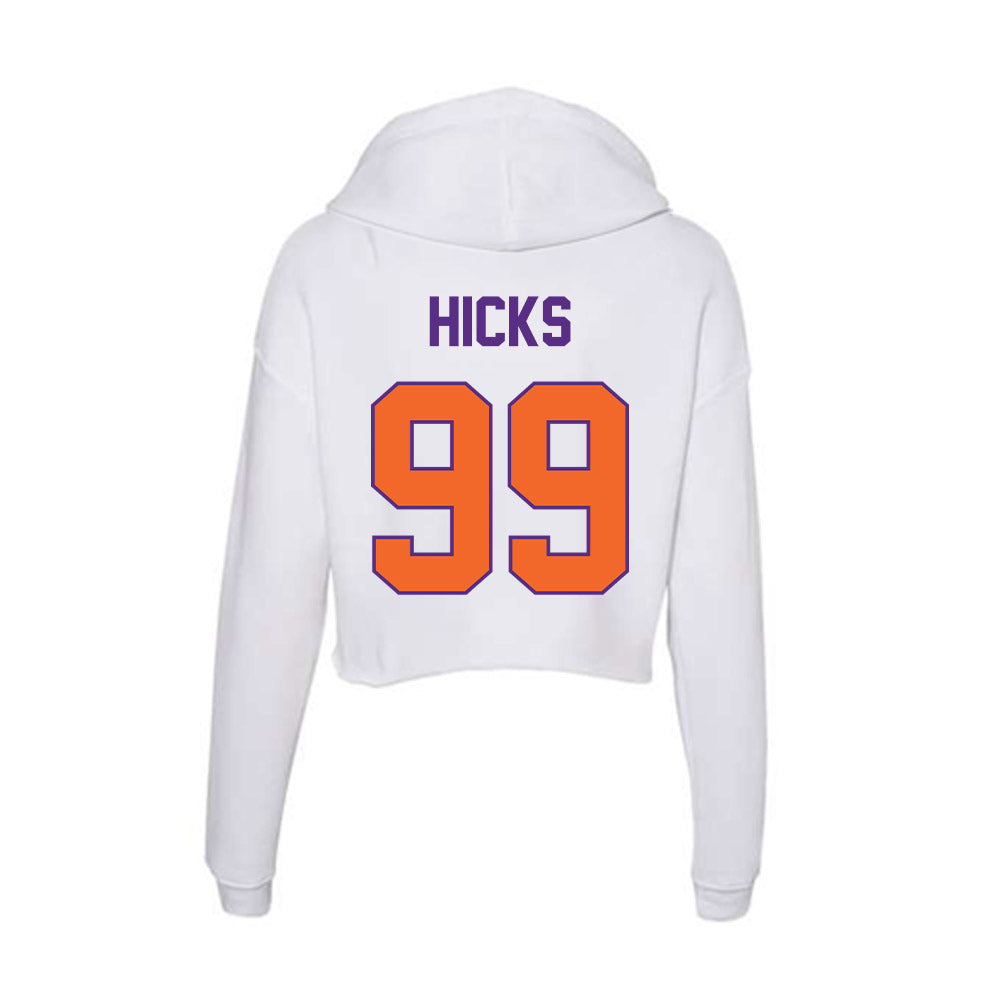 Clemson - NCAA Softball : Corri Hicks - Women's Crop Fleece Hoodie-1