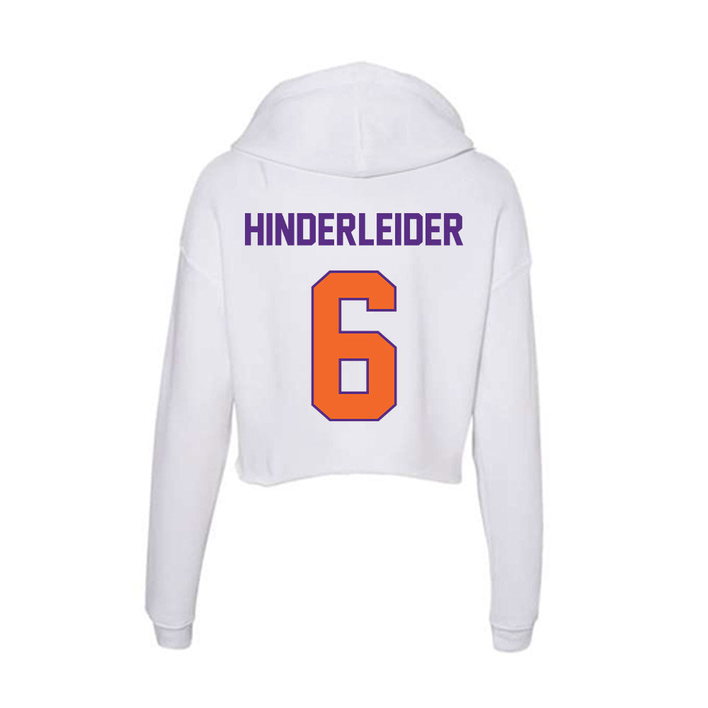 Clemson - NCAA Baseball : Jacob Hinderleider - Women's Crop Fleece Hoodie-1