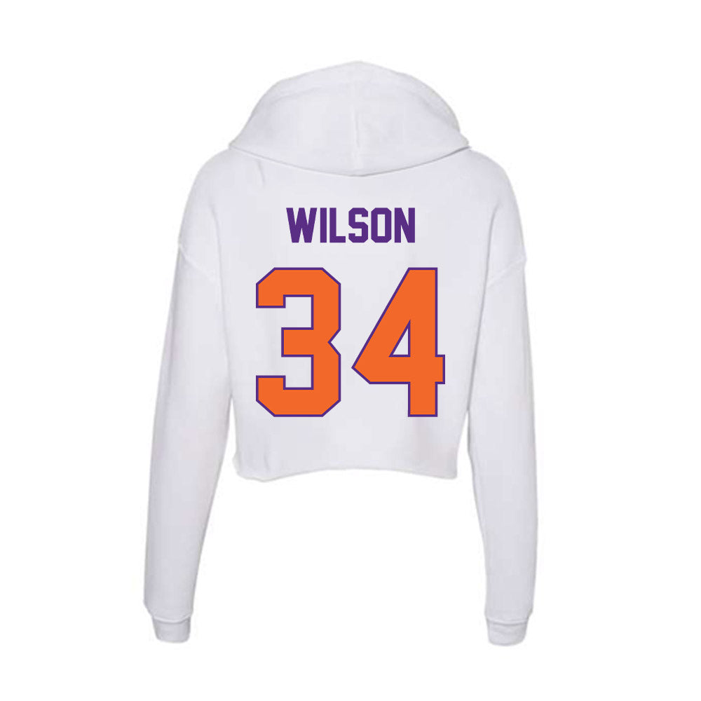 Clemson - NCAA Football : Max Wilson - Women's Crop Fleece Hoodie-1