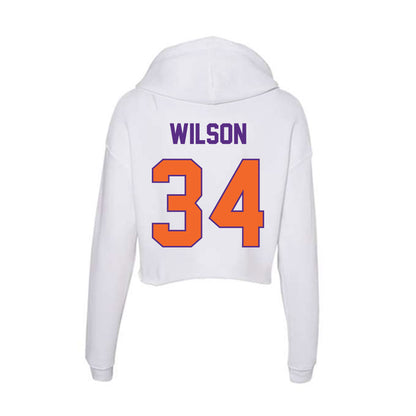 Clemson - NCAA Football : Max Wilson - Women's Crop Fleece Hoodie-1