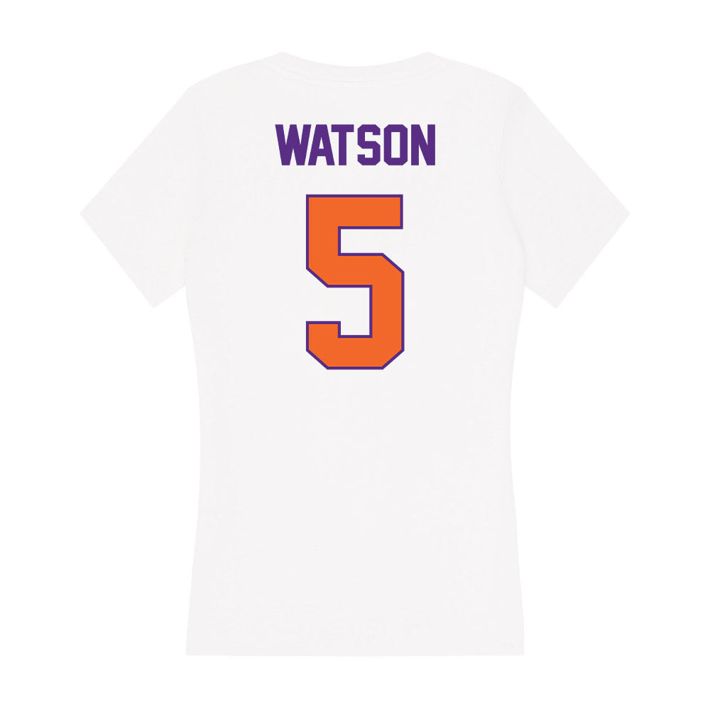 Clemson - NCAA Men's Soccer : Terry Watson - Women's V-Neck T-Shirt-1