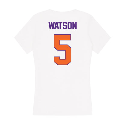 Clemson - NCAA Men's Soccer : Terry Watson - Women's V-Neck T-Shirt-1