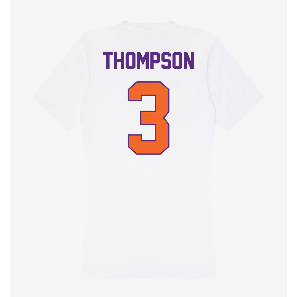 Clemson - NCAA Men's Basketball : Chase Thompson - Women's V-Neck T-Shirt-1