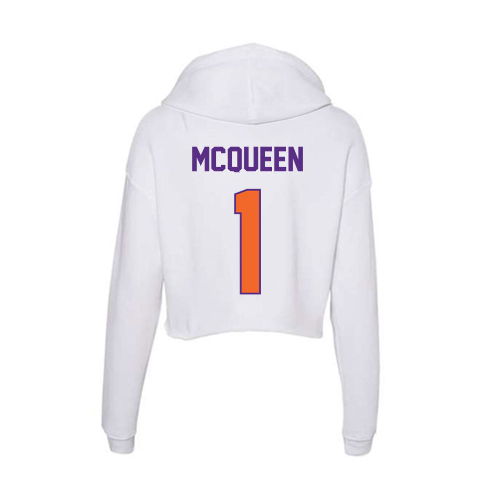 Clemson - NCAA Women's Basketball : Loyal McQueen - Women's Crop Fleece Hoodie-1