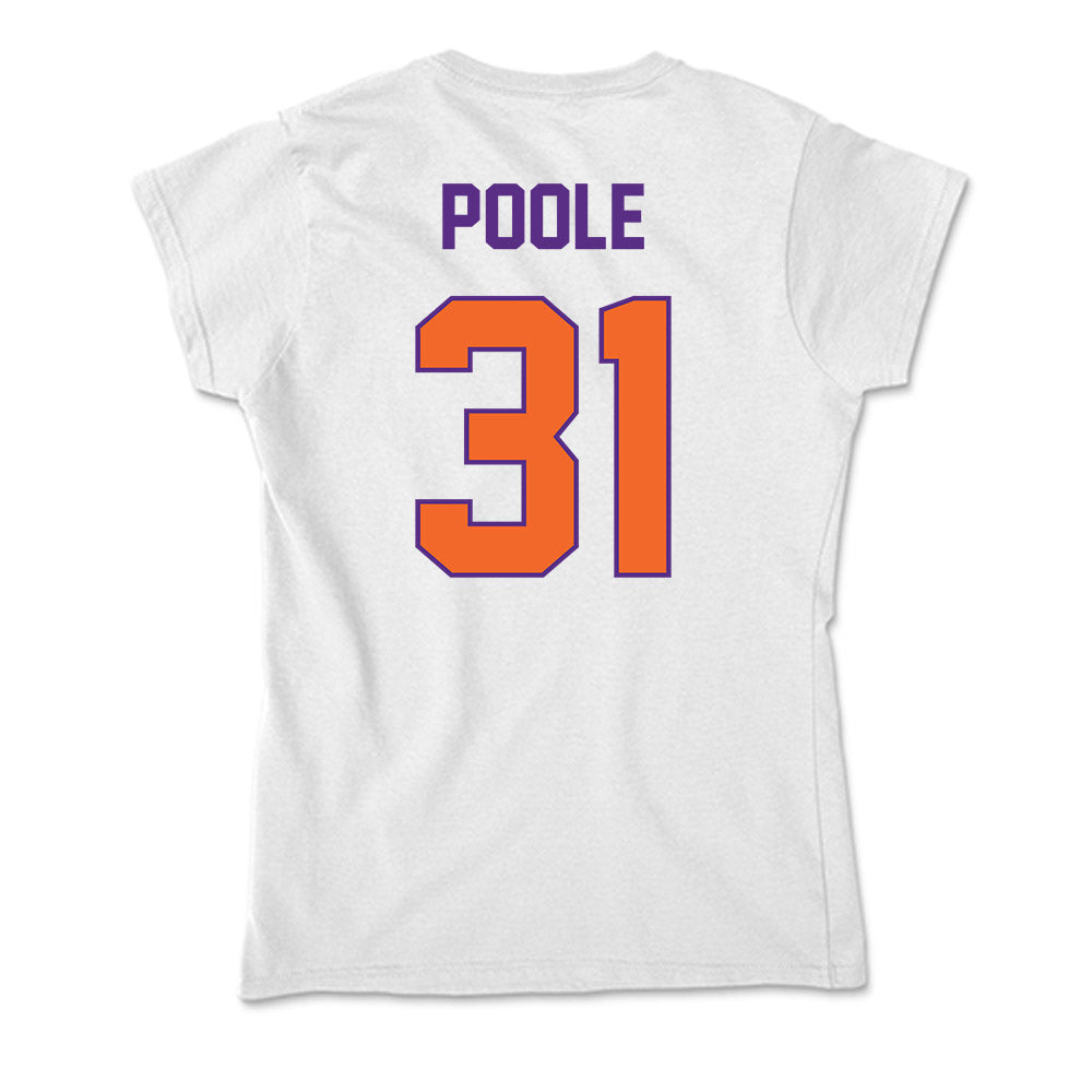 Clemson - NCAA Women's Basketball : Anya Poole - Soft Style Women’s T-Shirt-1