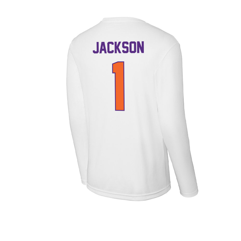 Clemson - NCAA Women's Basketball : Amaia Jackson - Activewear Long Sleeve T-Shirt-1