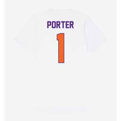 Clemson - NCAA Men's Basketball : Jestin Porter - Women's V-Neck T-Shirt-1