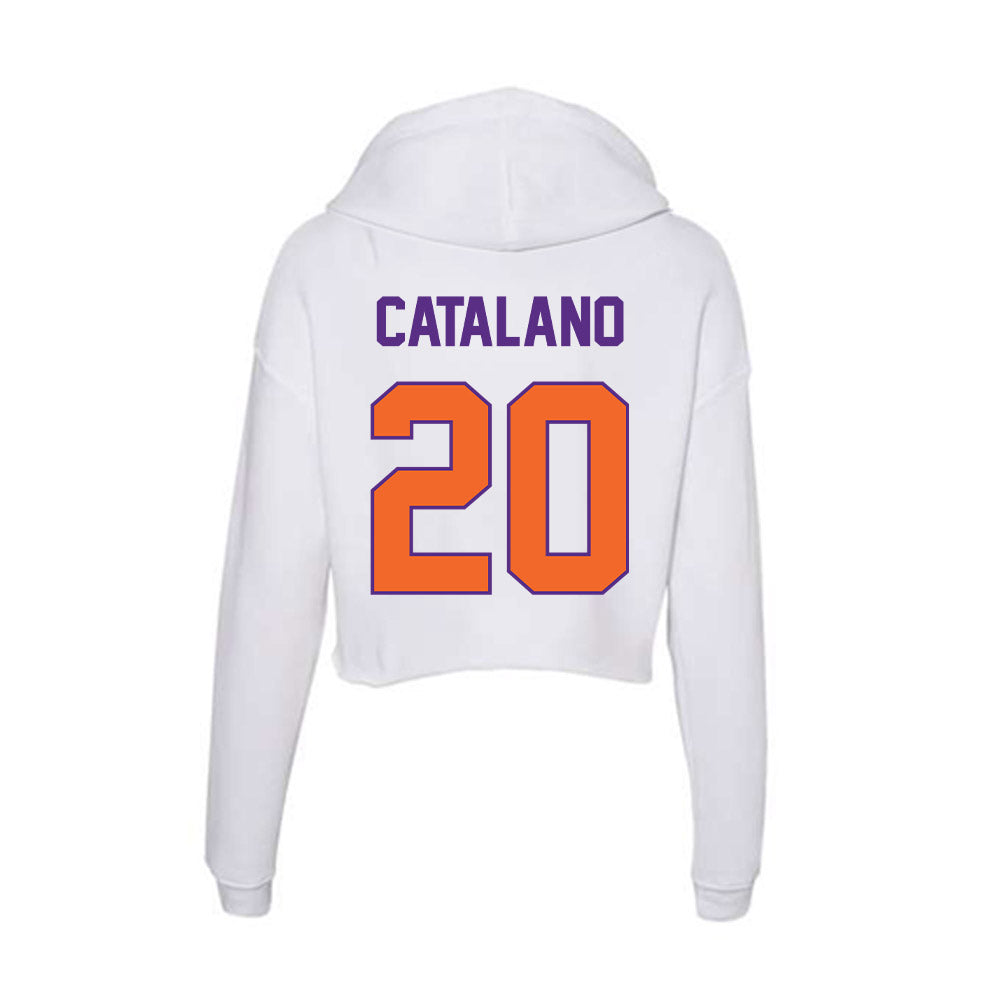 Clemson - NCAA Women's Volleyball : Sophie Catalano - Women's Crop Fleece Hoodie-1