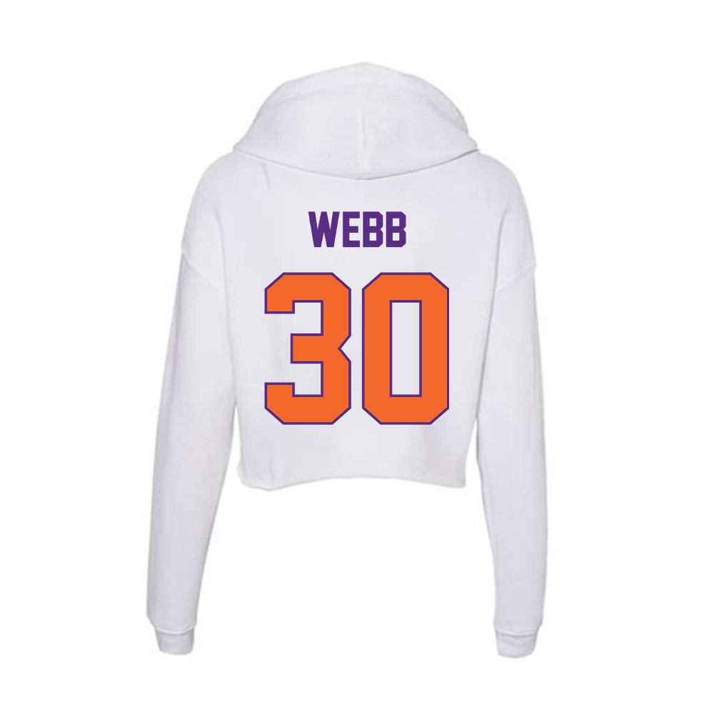 Clemson - NCAA Football : Kylen Webb - Women's Crop Fleece Hoodie-1