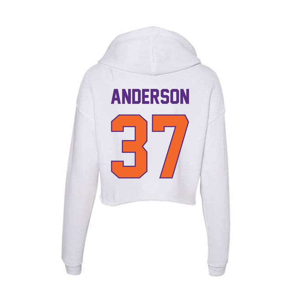 Clemson - NCAA Football : Logan Anderson - Women's Crop Fleece Hoodie-1
