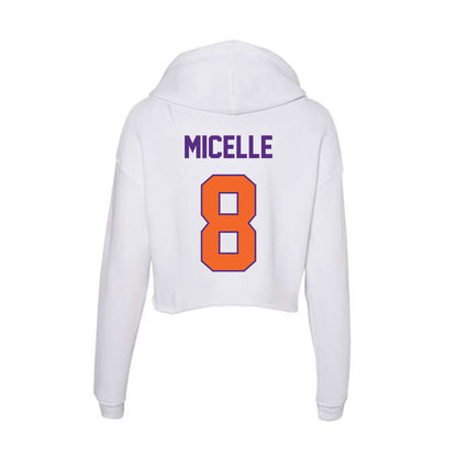 Clemson - NCAA Women's Volleyball : Becca Micelle Micelle - Women's Crop Fleece Hoodie-1