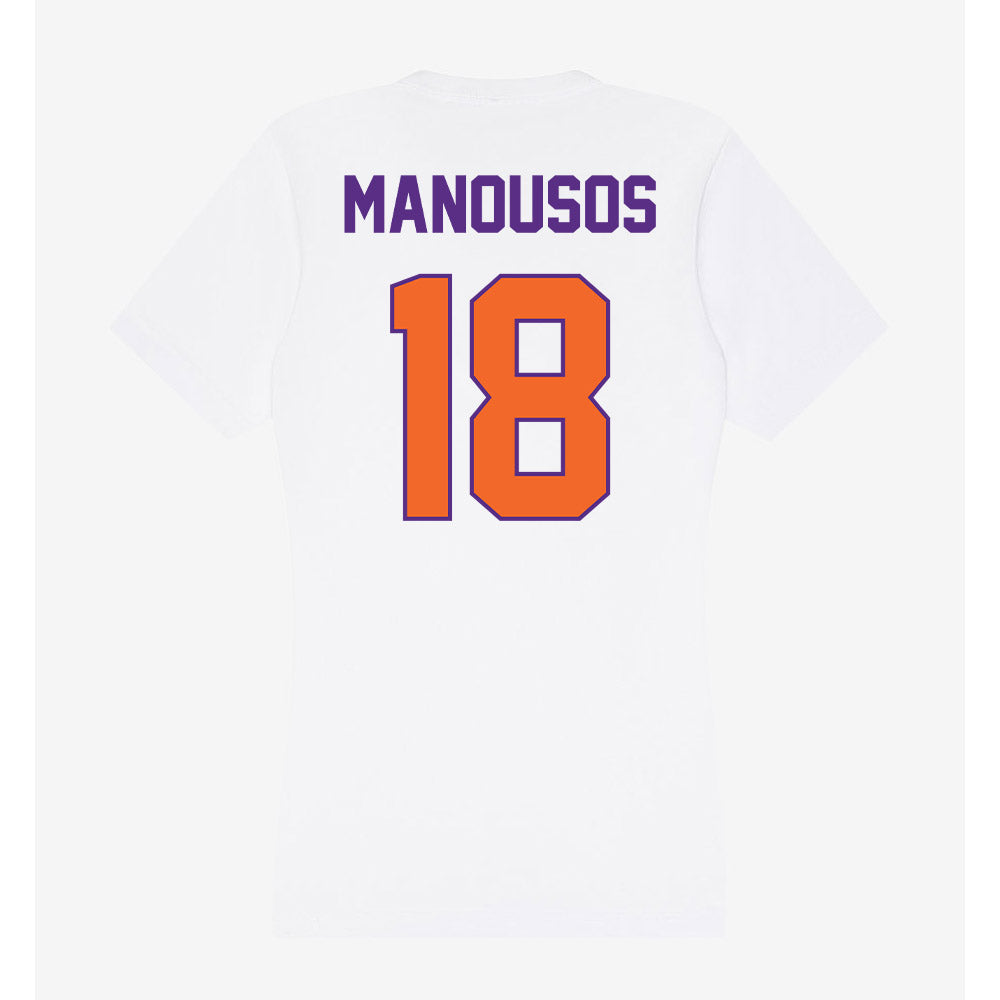 Clemson - NCAA Women's Soccer : Maria Manousos - Women's V-Neck T-Shirt-1
