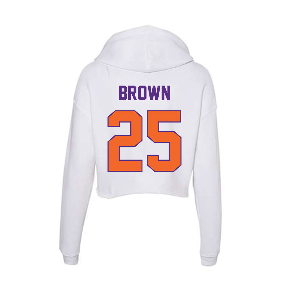 Clemson - NCAA Baseball : Luke Brown - Women's Crop Fleece Hoodie-1