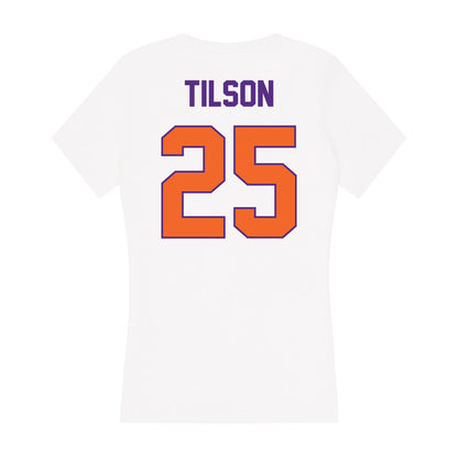 Clemson - NCAA Women's Lacrosse : Emma Tilson - Women's V-Neck T-Shirt-1