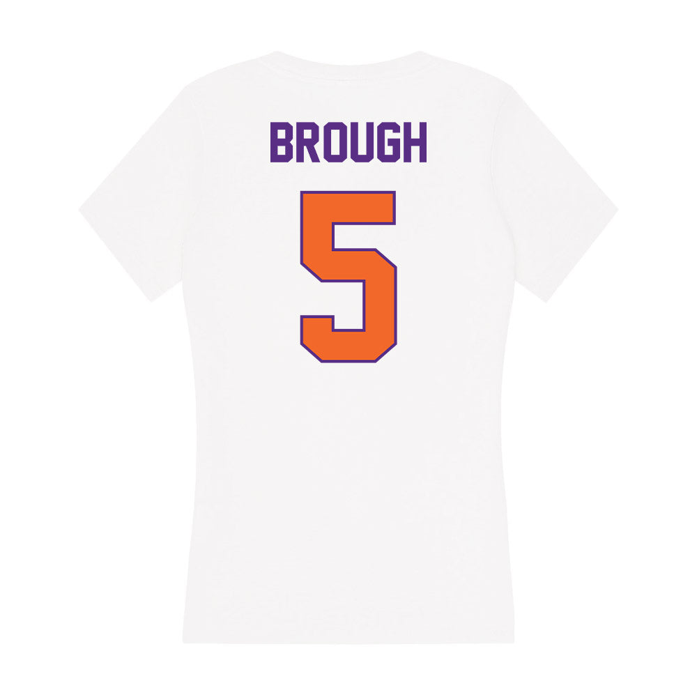 Clemson - NCAA Women's Soccer : Emily Brough - Women's V-Neck T-Shirt-1