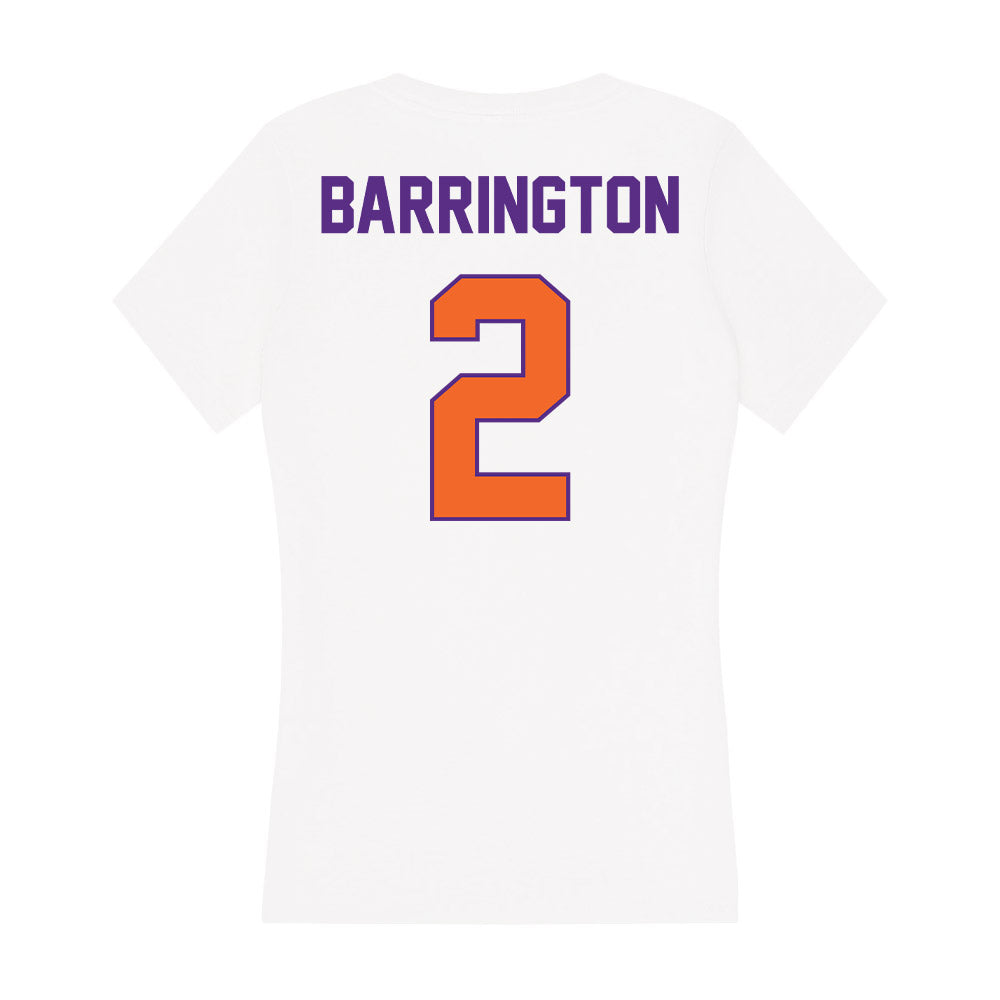 Clemson - NCAA Women's Basketball : Kinsley Barrington - Women's V-Neck T-Shirt-1