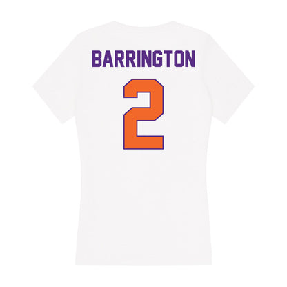 Clemson - NCAA Women's Basketball : Kinsley Barrington - Women's V-Neck T-Shirt-1