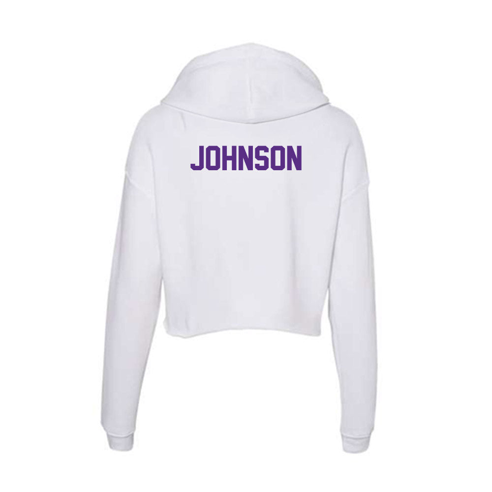 Clemson - NCAA Women's Track & Field : Jessica Johnson - Women's Crop Fleece Hoodie-1