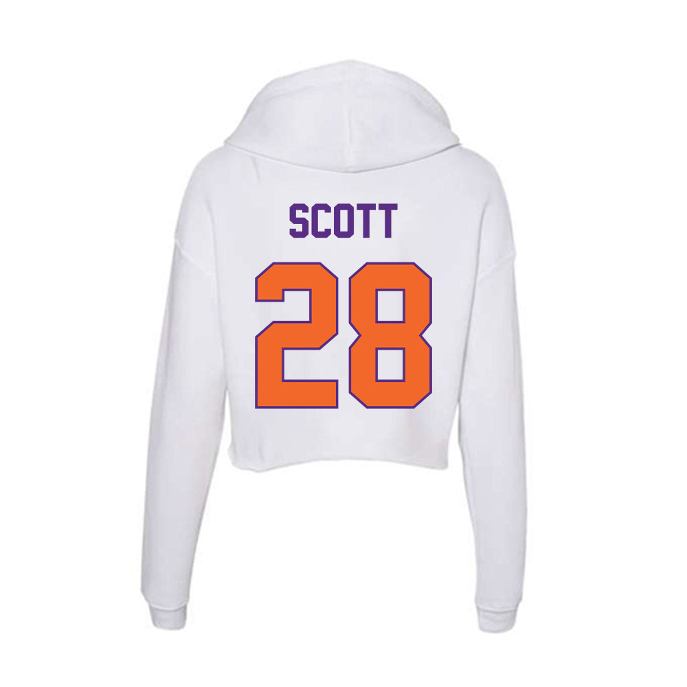 Clemson - NCAA Women's Lacrosse : Teagan Scott - Women's Crop Fleece Hoodie-1