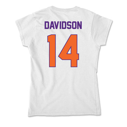 Clemson - NCAA Men's Basketball : Blake Davidson - Soft Style Women’s T-Shirt-1