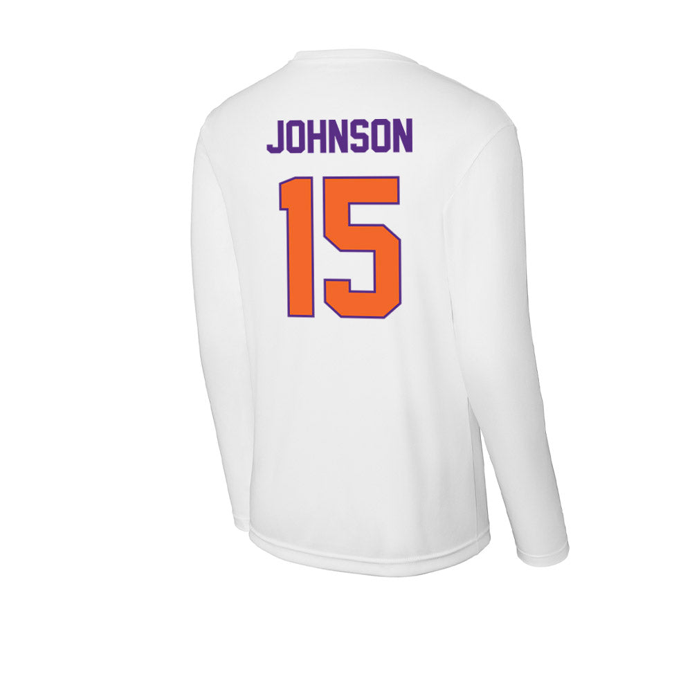 Clemson - NCAA Women's Soccer : Ella Johnson - Activewear Long Sleeve T-Shirt-1