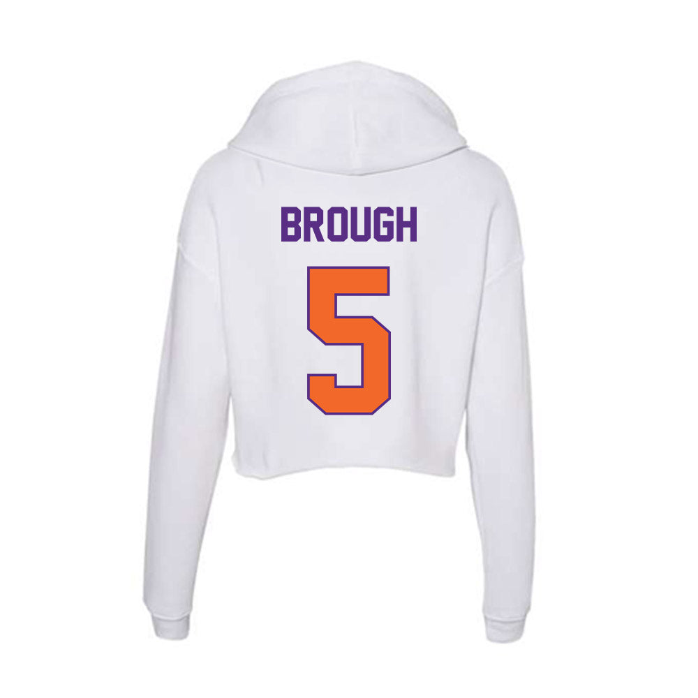 Clemson - NCAA Women's Soccer : Emily Brough - Women's Crop Fleece Hoodie-1