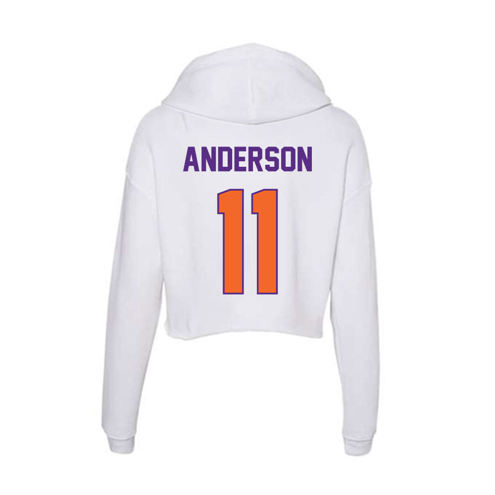 Clemson - NCAA Football : Polo Anderson - Women's Crop Fleece Hoodie-1