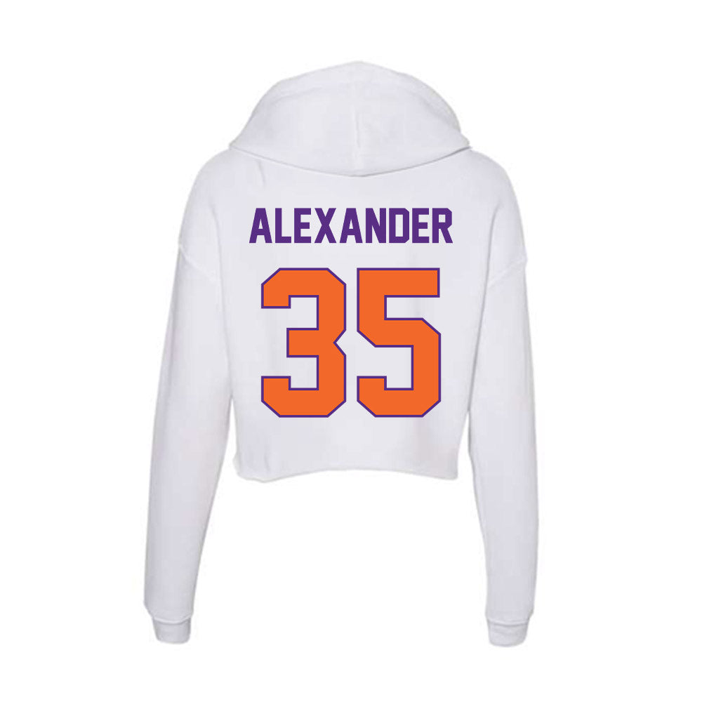 Clemson - NCAA Football : Jeremiah Alexander - Women's Crop Fleece Hoodie-1