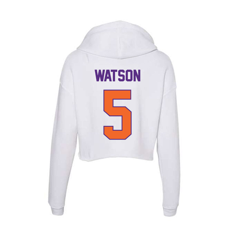 Clemson - NCAA Men's Soccer : Terry Watson - Women's Crop Fleece Hoodie-1