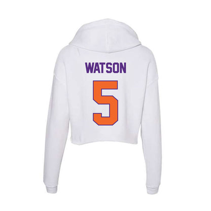Clemson - NCAA Men's Soccer : Terry Watson - Women's Crop Fleece Hoodie-1