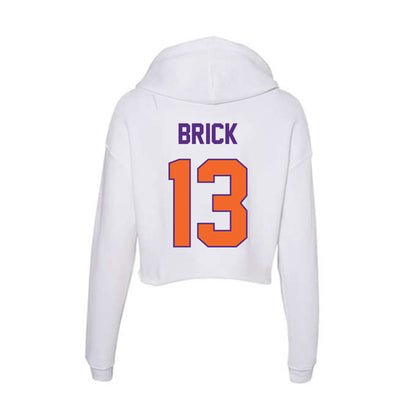 Clemson - NCAA Men's Soccer : Mathieu Brick - Women's Crop Fleece Hoodie-1
