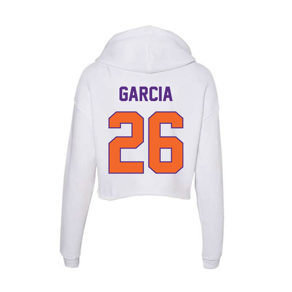 Clemson - NCAA Men's Soccer : Marco Garcia - Women's Crop Fleece Hoodie-1